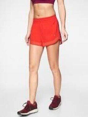 Athleta Mesh Racer Run Mid Rise 4" Shorts NWT 3X PLus